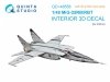 Quinta Studio QD+48558 MiG-25RB/MiG-25RBT 3D-Printed & coloured Interior on decal paper (ICM) (with 3D-printed resin parts)  1/48